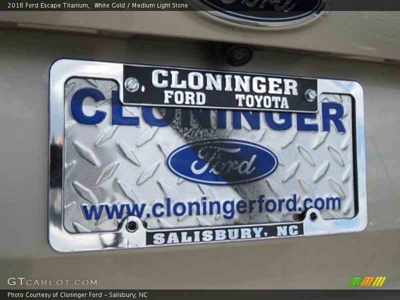 White Gold / Medium Light Stone 2018 Ford Escape Titanium