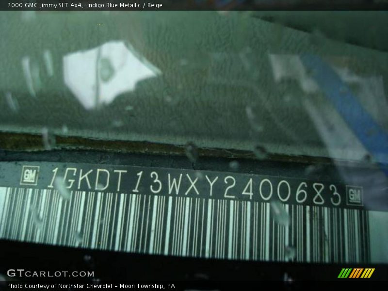 Indigo Blue Metallic / Beige 2000 GMC Jimmy SLT 4x4