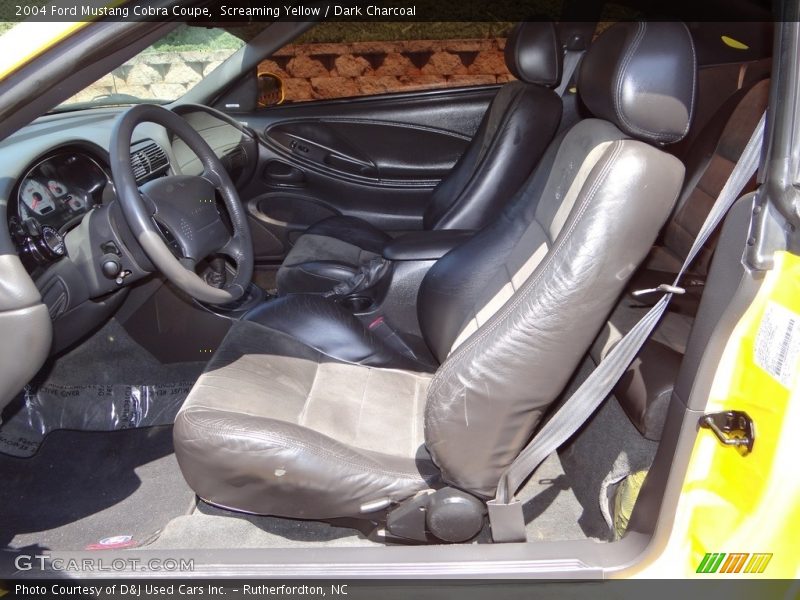 Screaming Yellow / Dark Charcoal 2004 Ford Mustang Cobra Coupe