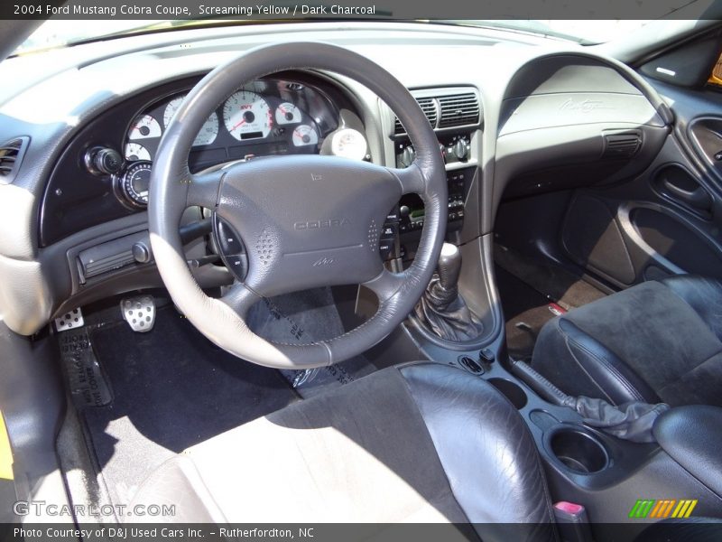 Screaming Yellow / Dark Charcoal 2004 Ford Mustang Cobra Coupe