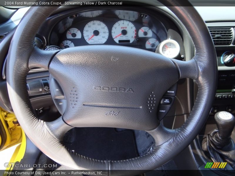 Screaming Yellow / Dark Charcoal 2004 Ford Mustang Cobra Coupe