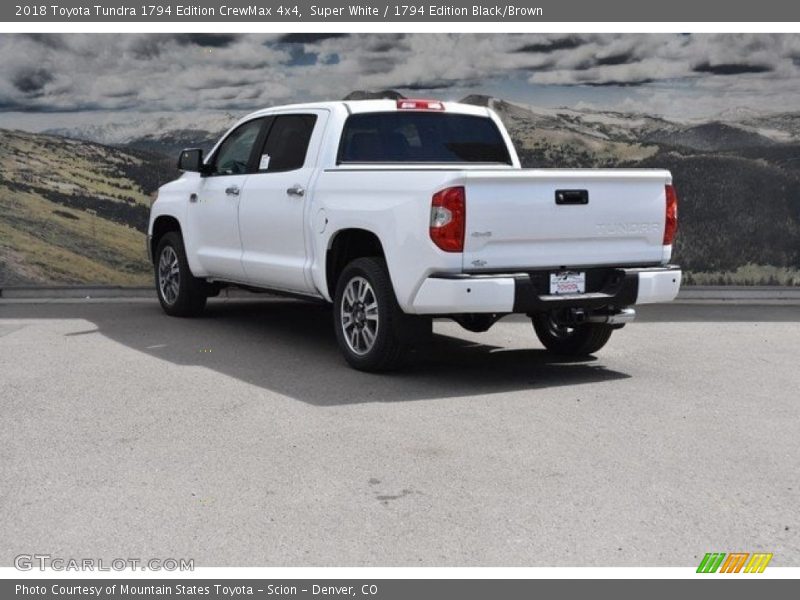 Super White / 1794 Edition Black/Brown 2018 Toyota Tundra 1794 Edition CrewMax 4x4