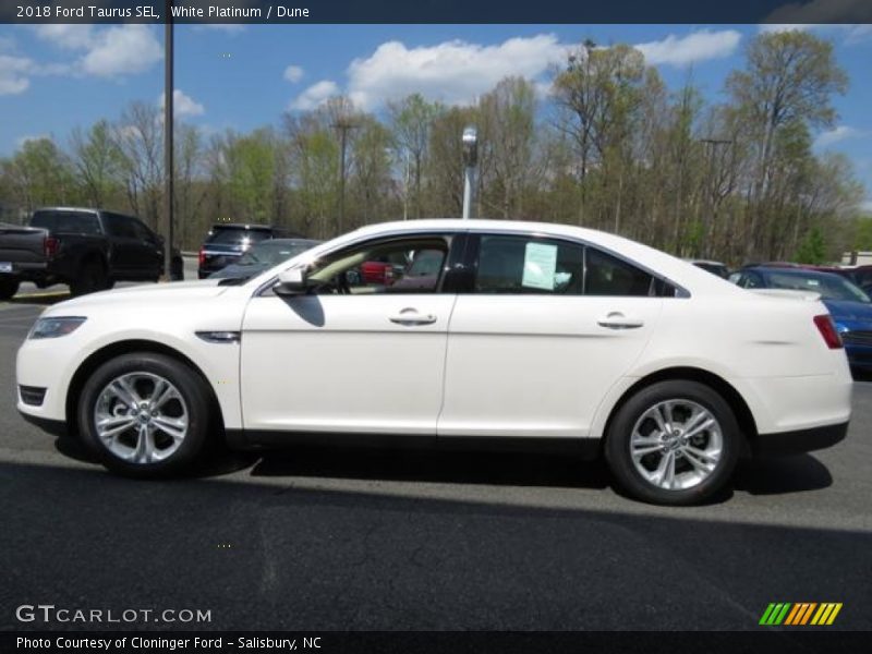 White Platinum / Dune 2018 Ford Taurus SEL