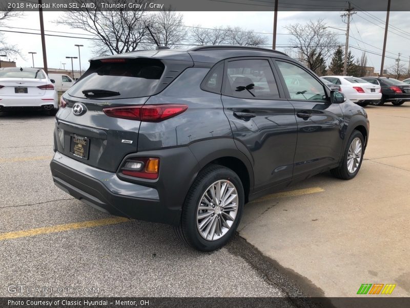 Thunder Gray / Gray 2018 Hyundai Kona SEL AWD