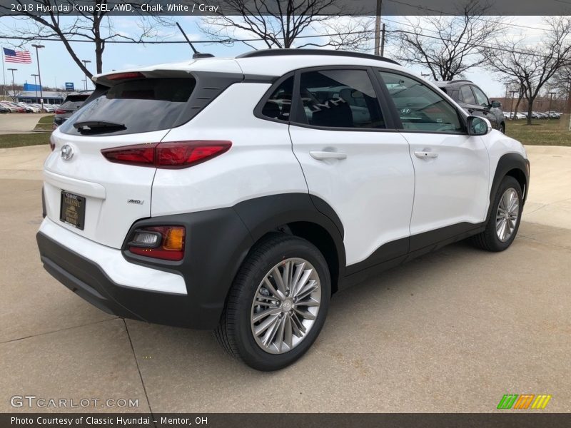 Chalk White / Gray 2018 Hyundai Kona SEL AWD