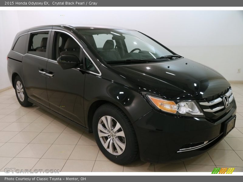 Crystal Black Pearl / Gray 2015 Honda Odyssey EX