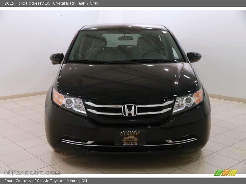 Crystal Black Pearl / Gray 2015 Honda Odyssey EX