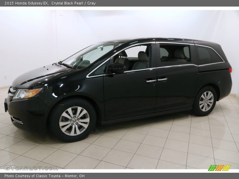 Crystal Black Pearl / Gray 2015 Honda Odyssey EX