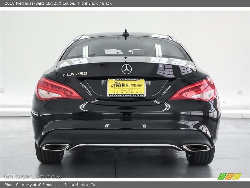 Night Black / Black 2018 Mercedes-Benz CLA 250 Coupe