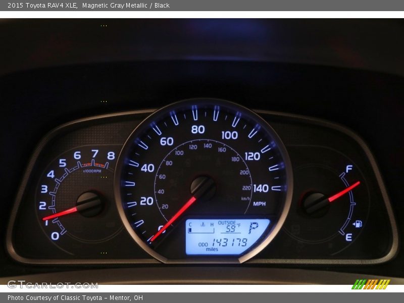 Magnetic Gray Metallic / Black 2015 Toyota RAV4 XLE