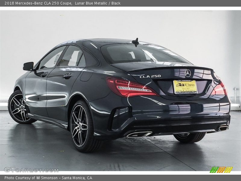 Lunar Blue Metallic / Black 2018 Mercedes-Benz CLA 250 Coupe