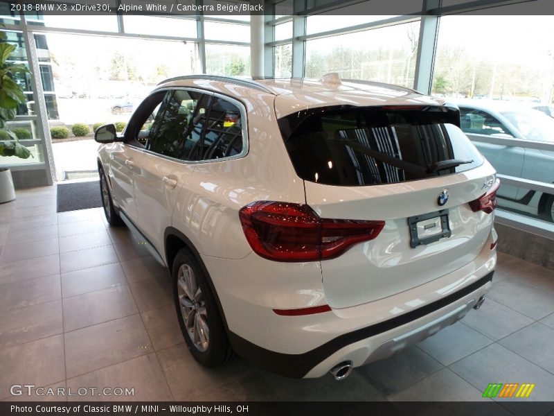 Alpine White / Canberra Beige/Black 2018 BMW X3 xDrive30i