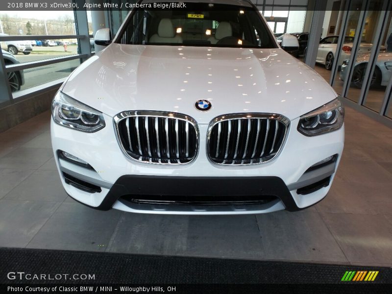 Alpine White / Canberra Beige/Black 2018 BMW X3 xDrive30i