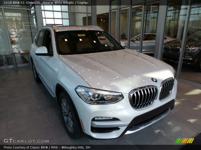 Mineral White Metallic / Cognac 2018 BMW X3 xDrive30i