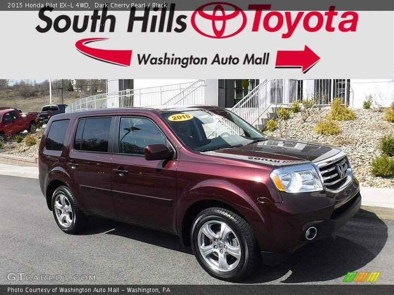 Dark Cherry Pearl / Black 2015 Honda Pilot EX-L 4WD