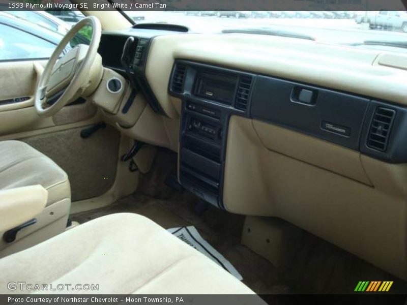 Bright White / Camel Tan 1993 Plymouth Voyager SE