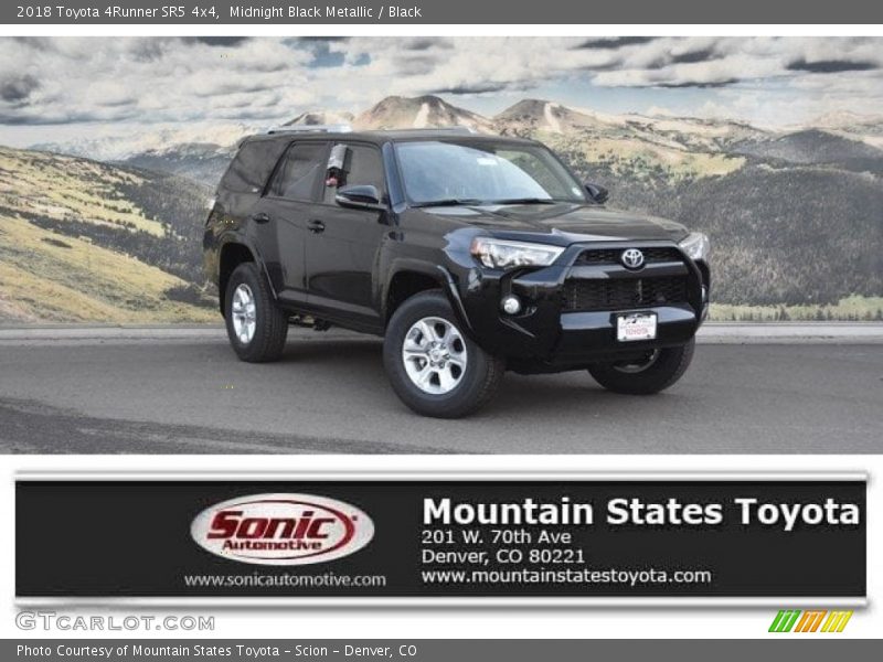 Midnight Black Metallic / Black 2018 Toyota 4Runner SR5 4x4