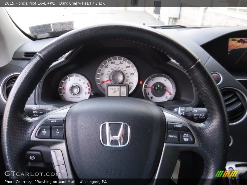 Dark Cherry Pearl / Black 2015 Honda Pilot EX-L 4WD