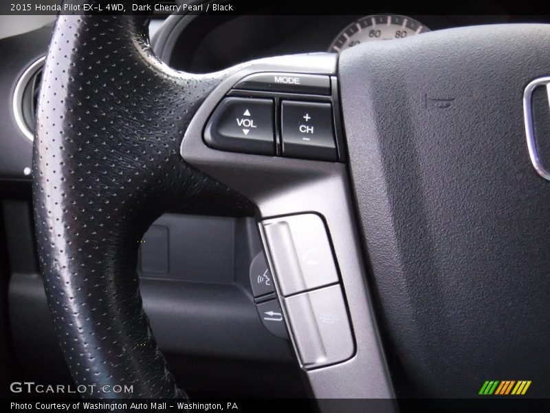 Dark Cherry Pearl / Black 2015 Honda Pilot EX-L 4WD