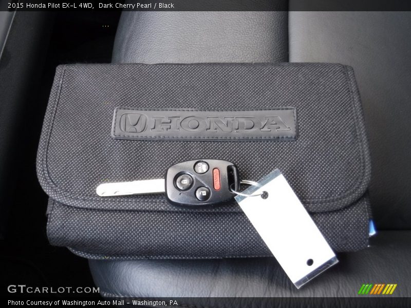 Dark Cherry Pearl / Black 2015 Honda Pilot EX-L 4WD