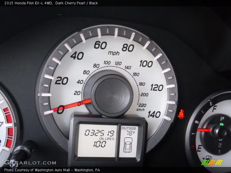 Dark Cherry Pearl / Black 2015 Honda Pilot EX-L 4WD