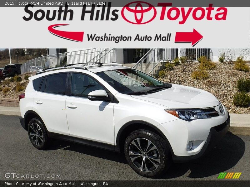 Blizzard Pearl / Latte 2015 Toyota RAV4 Limited AWD