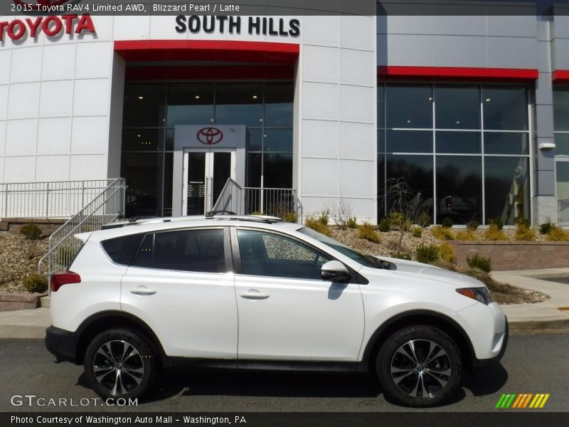 Blizzard Pearl / Latte 2015 Toyota RAV4 Limited AWD
