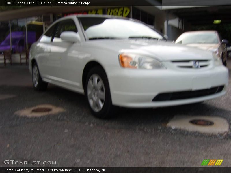 Taffeta White / Beige 2002 Honda Civic EX Coupe