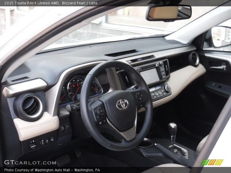 Blizzard Pearl / Latte 2015 Toyota RAV4 Limited AWD