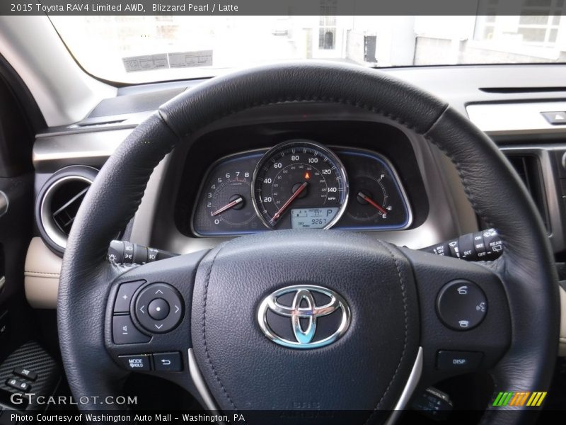 Blizzard Pearl / Latte 2015 Toyota RAV4 Limited AWD