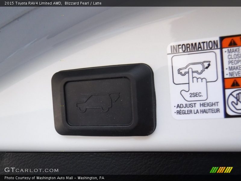Blizzard Pearl / Latte 2015 Toyota RAV4 Limited AWD