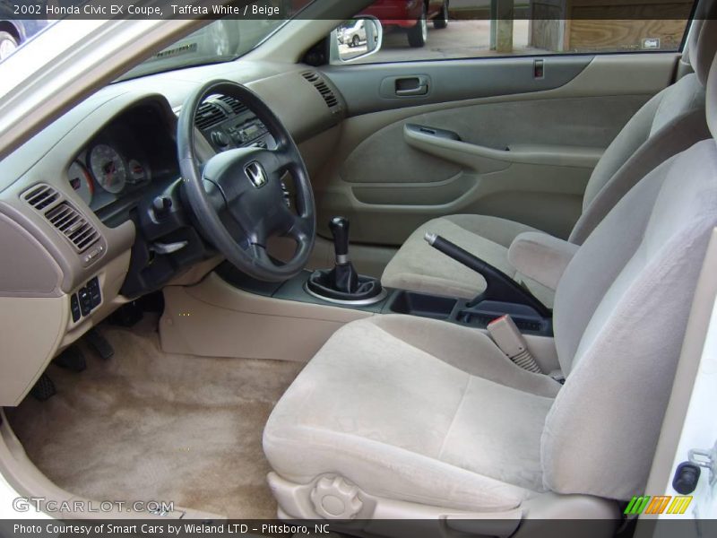 Taffeta White / Beige 2002 Honda Civic EX Coupe