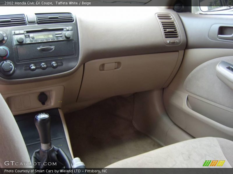 Taffeta White / Beige 2002 Honda Civic EX Coupe
