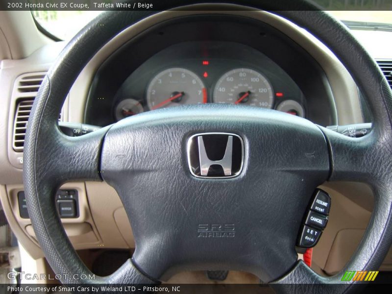 Taffeta White / Beige 2002 Honda Civic EX Coupe