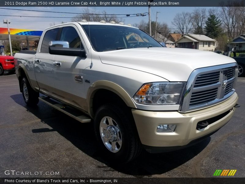 Bright White / Light Pebble Beige/Bark Brown 2011 Dodge Ram 2500 HD Laramie Crew Cab 4x4