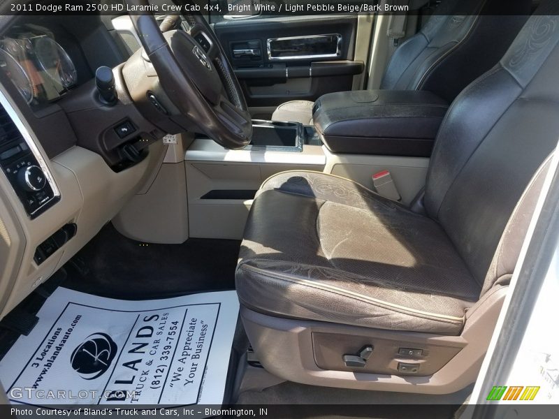 Bright White / Light Pebble Beige/Bark Brown 2011 Dodge Ram 2500 HD Laramie Crew Cab 4x4