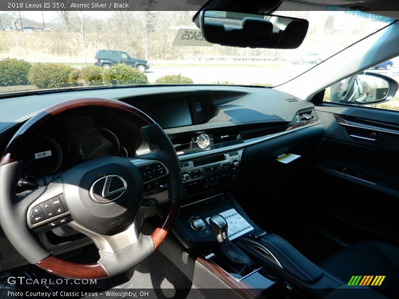 Atomic Silver / Black 2018 Lexus ES 350