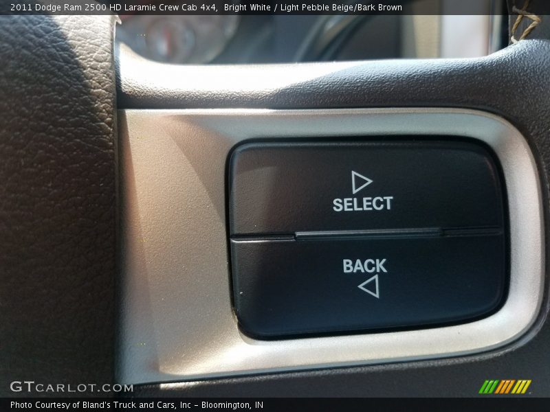 Bright White / Light Pebble Beige/Bark Brown 2011 Dodge Ram 2500 HD Laramie Crew Cab 4x4