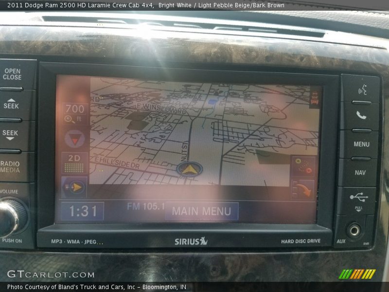 Bright White / Light Pebble Beige/Bark Brown 2011 Dodge Ram 2500 HD Laramie Crew Cab 4x4