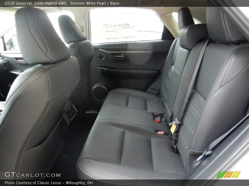 Eminent White Pearl / Black 2018 Lexus NX 300h Hybrid AWD