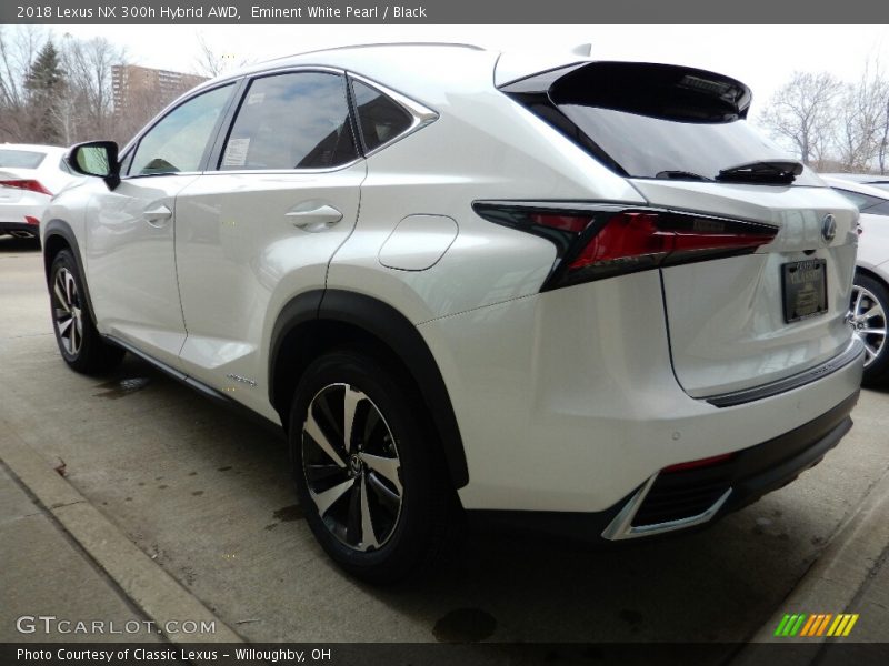Eminent White Pearl / Black 2018 Lexus NX 300h Hybrid AWD