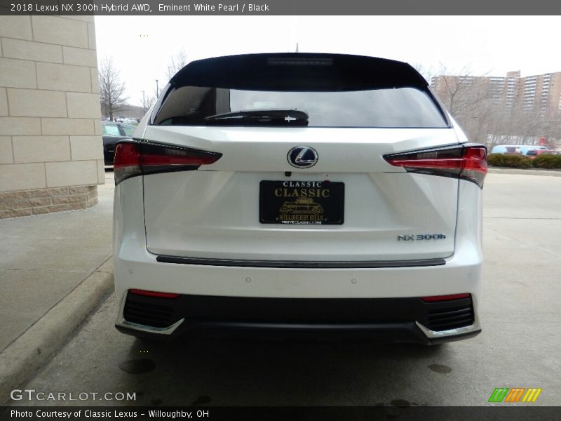 Eminent White Pearl / Black 2018 Lexus NX 300h Hybrid AWD
