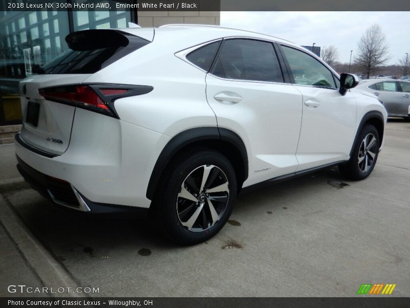Eminent White Pearl / Black 2018 Lexus NX 300h Hybrid AWD