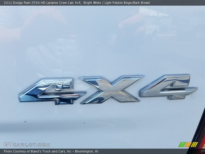 Bright White / Light Pebble Beige/Bark Brown 2011 Dodge Ram 2500 HD Laramie Crew Cab 4x4