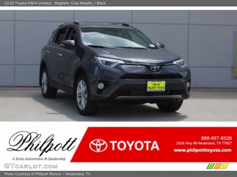 Magnetic Gray Metallic / Black 2018 Toyota RAV4 Limited