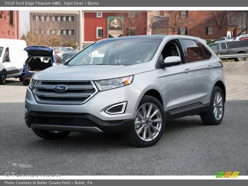 Ingot Silver / Ebony 2018 Ford Edge Titanium AWD