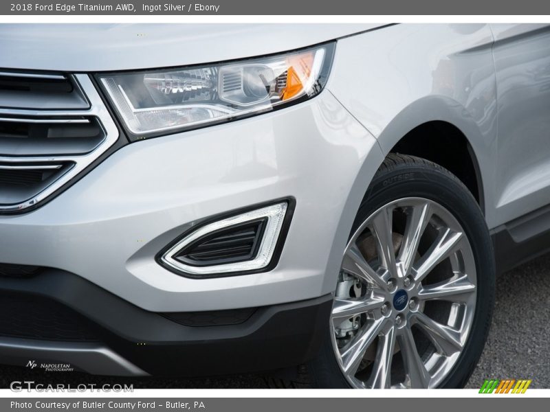 Ingot Silver / Ebony 2018 Ford Edge Titanium AWD