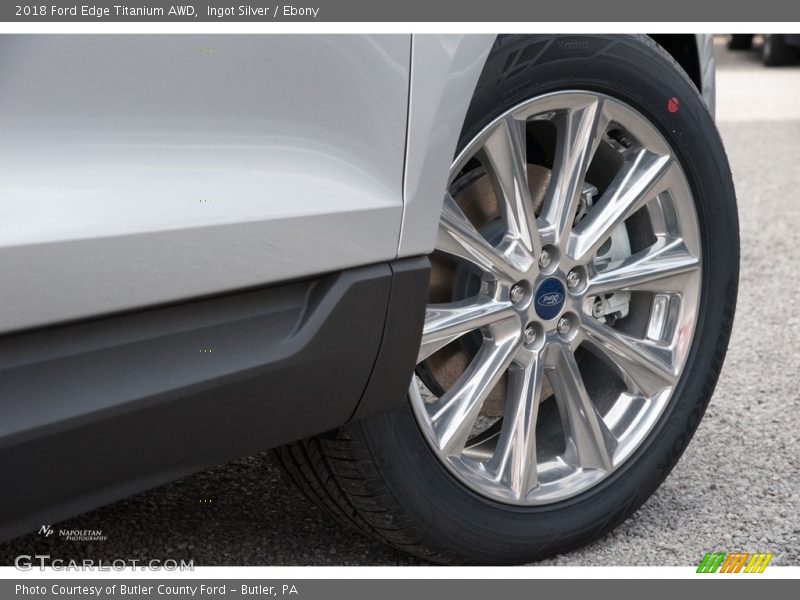 Ingot Silver / Ebony 2018 Ford Edge Titanium AWD