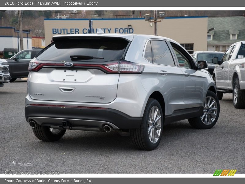 Ingot Silver / Ebony 2018 Ford Edge Titanium AWD