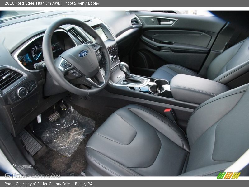 Ingot Silver / Ebony 2018 Ford Edge Titanium AWD